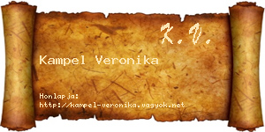 Kampel Veronika névjegykártya